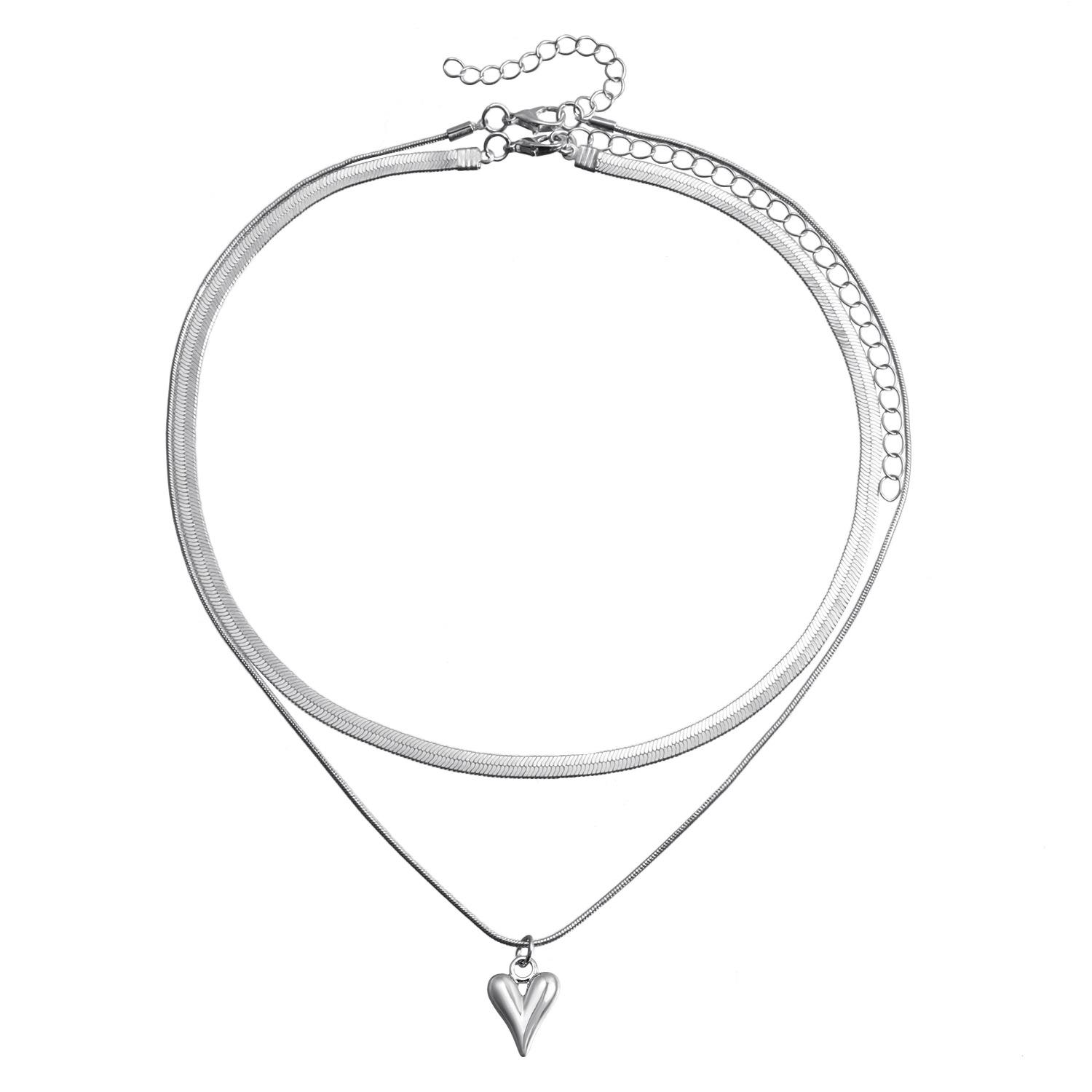 

Ювелирные изделия Любовь Подвеска Дизайнерский смысл Змеиная кость Цепочка Ключичная цепочка Простой чокер Двойное ожерелье