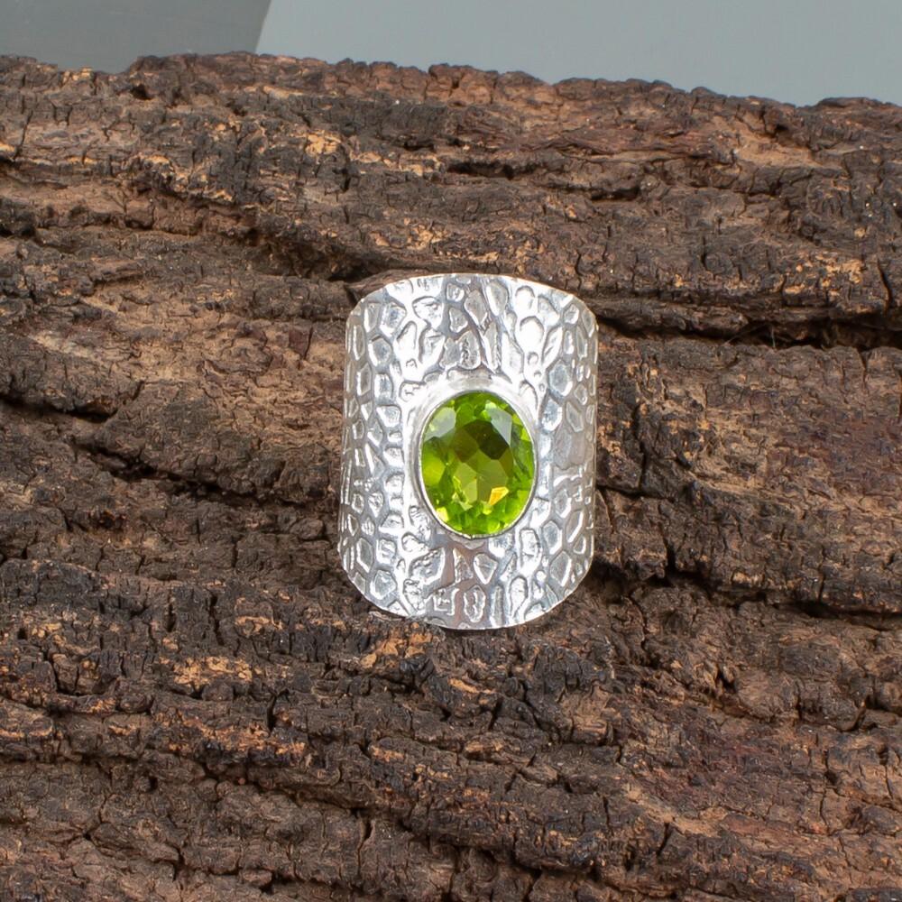 Green Peridot Gemstone 925 Sterling Silver Jewelry Handmade Promise Ring For Her RR-17-10