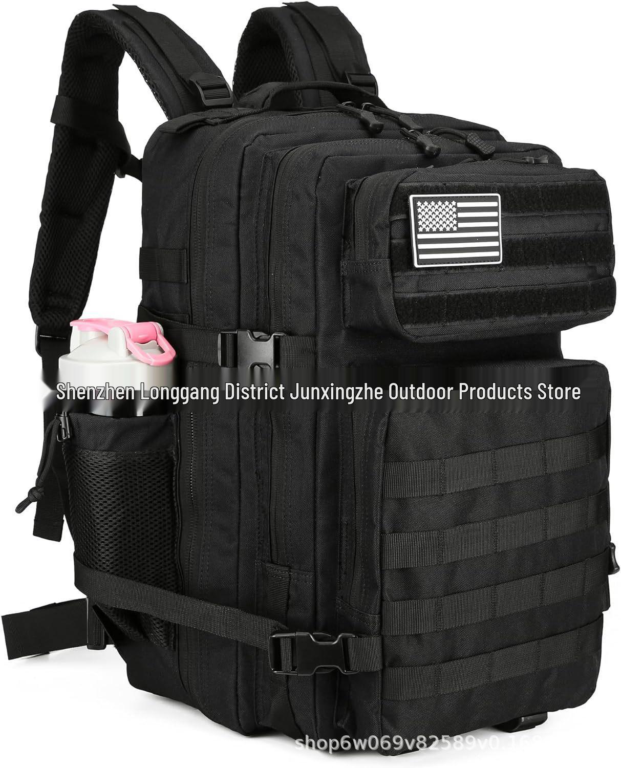 

Outdoor Tactical Large 3P Water-Resistant Hiking Backpack with Water Bottle Holder 45L
