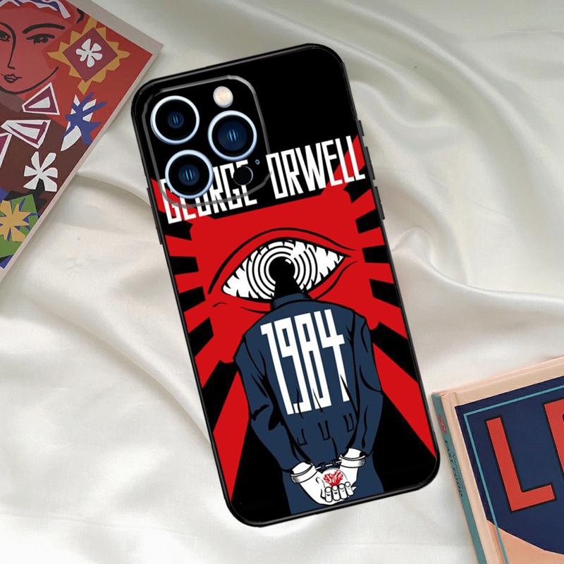 1984 George Orwell Book Novel Phone Case For iPhone 16 15 14 13 12 11 17 Pro Max 15 16 Plus 12 Mini 16e 17 Air Funda Cover