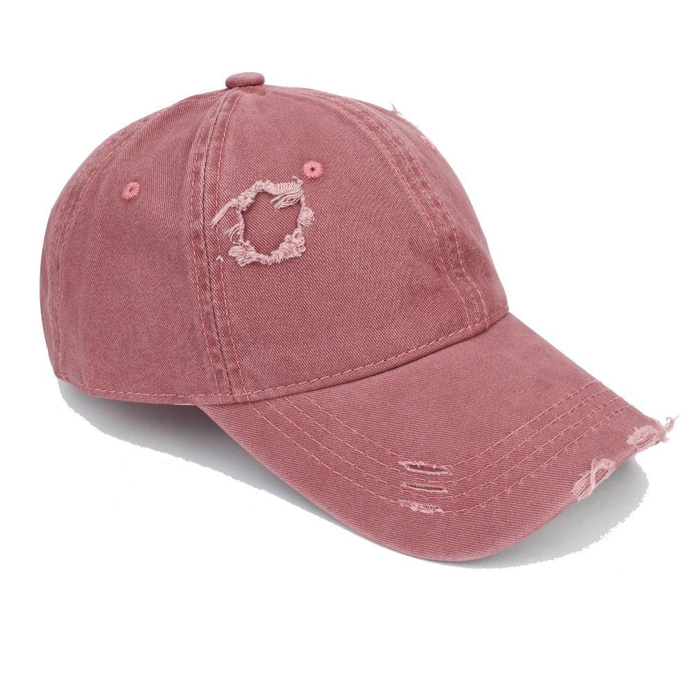 Adjustable Distressed Peaked Cap Visor Baseball Hats Streetwear Sun Hat For Man Women Unisex