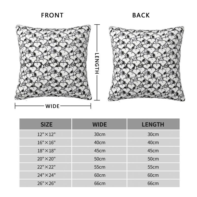 Fashion Snoopy Woodstock Cartoon Beagle Cushion Covers 40x40cm Polyester Pillow for Car Square Pillowcase Living Room Decoration