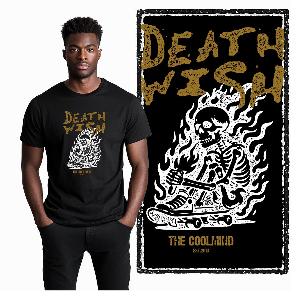 Coolmind U0128-T2 Cotton Skull Exclusive Graphic Men T Shirt Big Size High Quality Men Tshirt Streetwear Unisex Tee Shirts