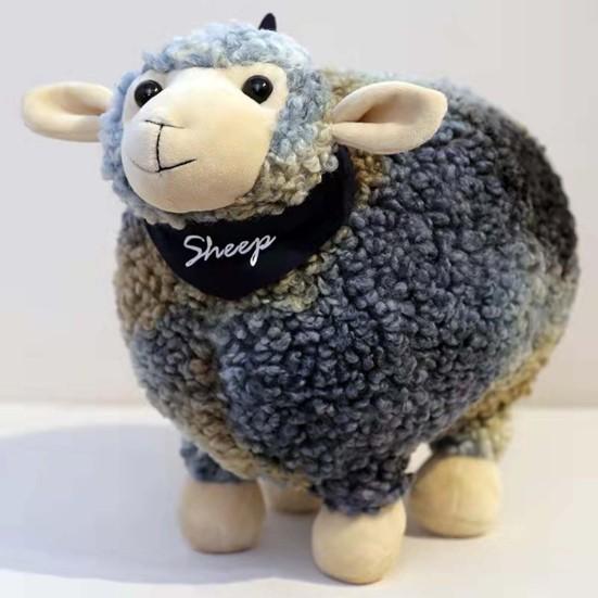 Sheep Plush Toy Ultra Soft Decorative Fluffy Kawaii Lamb Baby Accompany Sofa Toy for Birthday Gift