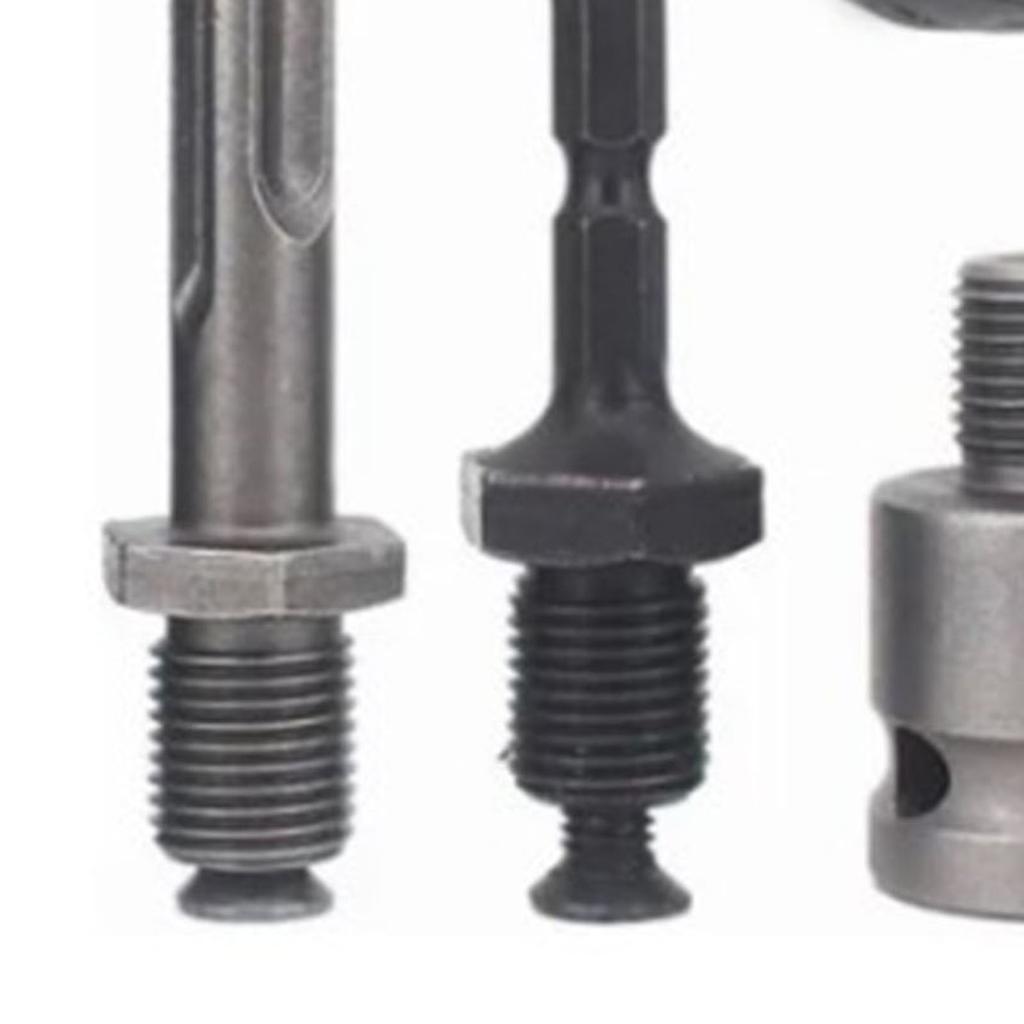 4 Pcs Drill Chuck Adapter Set 10mm Impact Drill Chuck with Round Hex Shank Connection Rod Electric