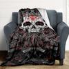 1pc Gothic Skull Crown Blanket, Lightweight Flannel Throw For Sofa, Bed, Travel, Camping, Livingroom, Office, Couch, Chair, And Bed,