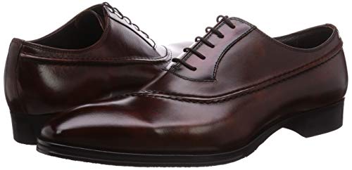 Madras Men's Lace-Up Elegant Business Shoes, M419, Dark Brown-Red, Size 24.5cm, 2.5E