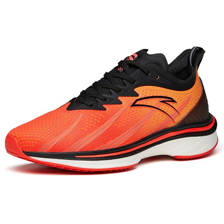 Anta Running Series Wormhole Technology Sports Shock Absorption Non-Slip Wear-Resistant Low-Top Running Shoes Men Sneaker Red Yellow Black 112145566-1