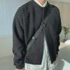 Men's Trendy Loose Knit Cardigan: Autumn/Winter Round Neck Sweater in Korean and Japanese Style
