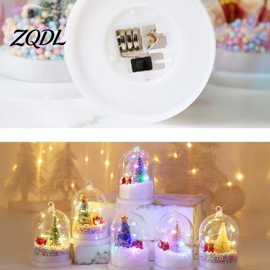 Led Bedside Lamp for Kids Christmas Tree In Dome with LED Light, Mini Cedar Light Up Holiday Atmosphere Hanging Ornament, Battery Powered Decorative