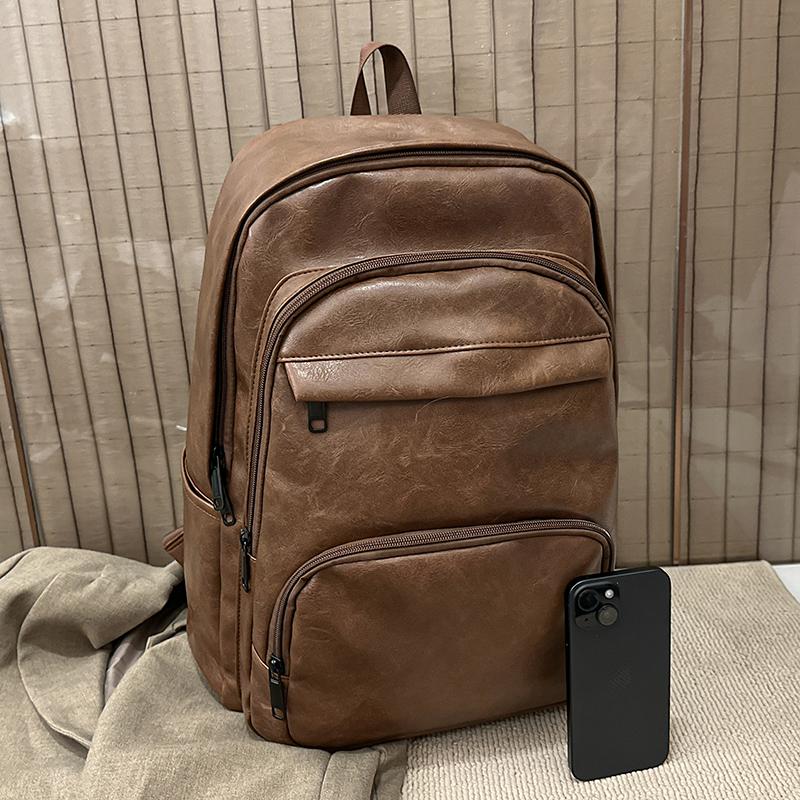 Student PU Schoolbag Large Capacity Backpack