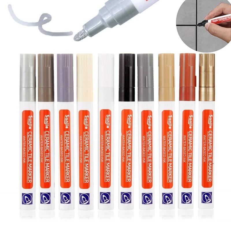 Grout Pen White Tile Paint Marker: Waterproof Grout Paint, Tile Grout Colorant and Sealer Pen - Beige Color Modification and Repair of Tile Gaps