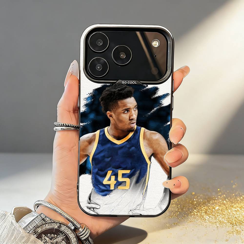 Basketball D-Donovan Mitchell Phone Case For iPhone17 16 15 14 13 12 Pro Max Grey Black Matte Laser Metallic Aurora Funda