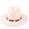 Popular European and American high-end wool top hat, men's and women's fashion versatile elegant top hat jazz hat