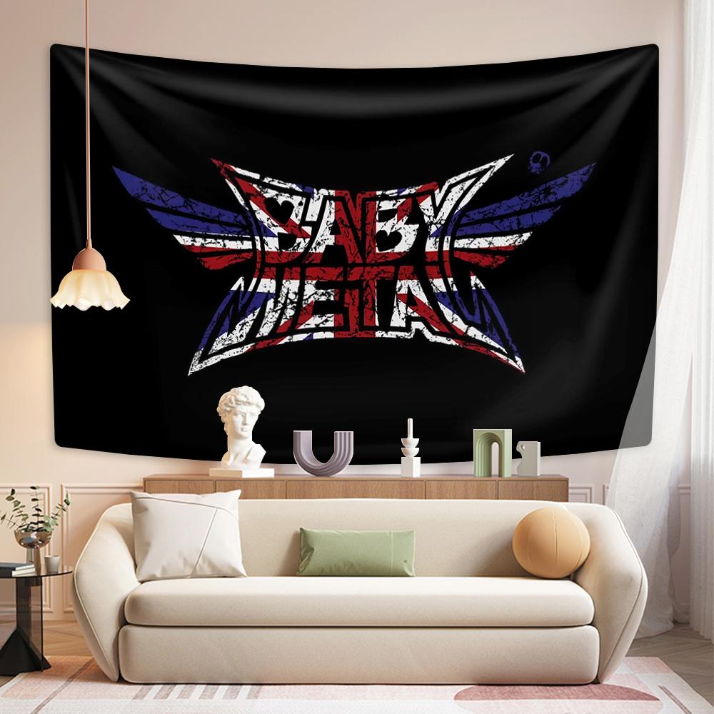 Japanese Pop Metal Band Tapestry Babymetals Wall Hanging Home Decor Aesthetics Dormitory Party Background Friend Gifts