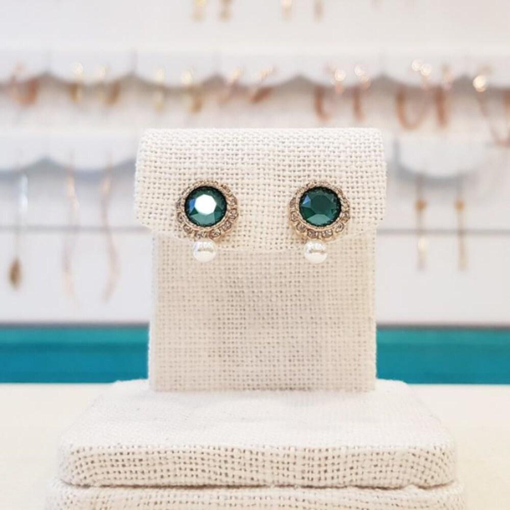 Volare Savezone01 Pastel Green Silver Needle Earrings Le568 (15923262)