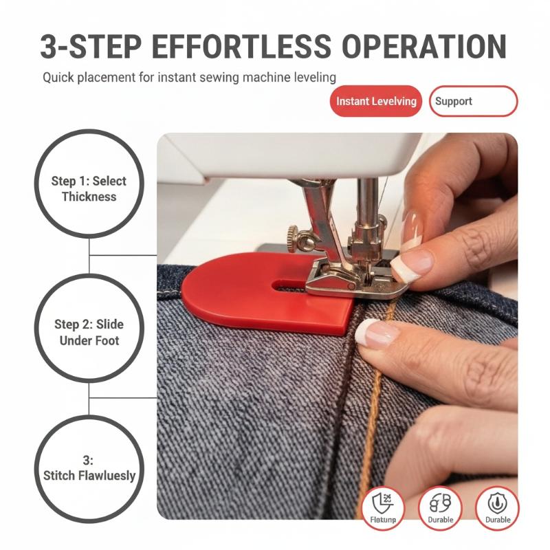 2Pcs 3Mm+4Mm Sewing Seam Guide Tool Jeans Thick Fabric Sewing Leveler Presser Foot Helper Sewing Machine Presser Foot