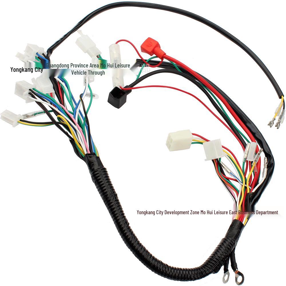 ATV/Quad 50-110CC Main Wiring Harness with Anti-Theft Function and Accessories