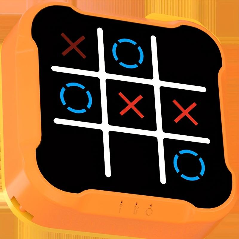 

1 шт. Портативная игровая консоль «Крестики-нолики» с 4 режимами, Битва 2 игроков с ИИ, Обучающая детская электронная игрушка с ЖК-дисплеем, Компактный дизайн для путешествий, оранжевый