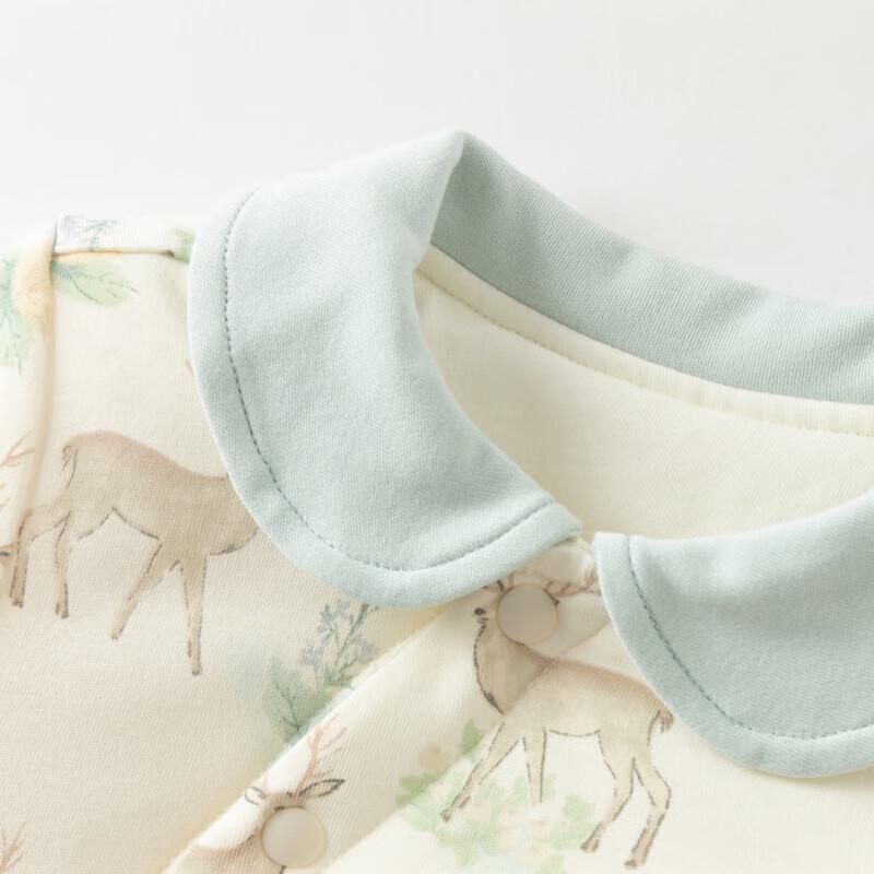 DAVE & BELLA Unisex Baby Antibacterial Quilted Romper