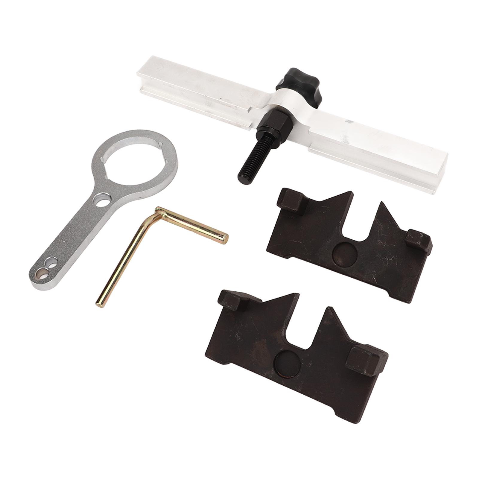 Outil d'alignement d'arbre à cames, Kit d'outils de calage d'alignement d'arbre à cames moteur 5 pièces Acier au carbone Haute résistance pour N63 N74 S63 V8 4.4L