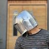 Medieval Close Visor Knight Helmet 18 Gauge Steel Viking Armor LARP Cosplay