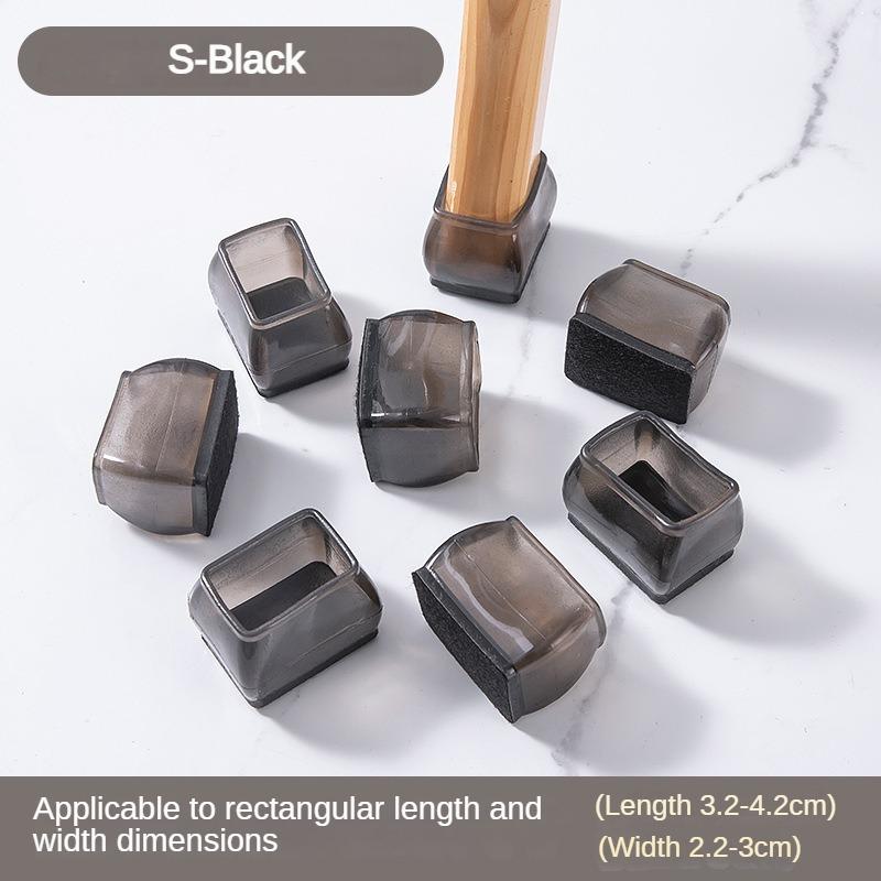 16/8/4Pcs Silicone Non-Slip Legs Pads Thick-soled Furniture Sofa Anti-noise Feet Cover Wood Floor From Scratches Protectors Mat