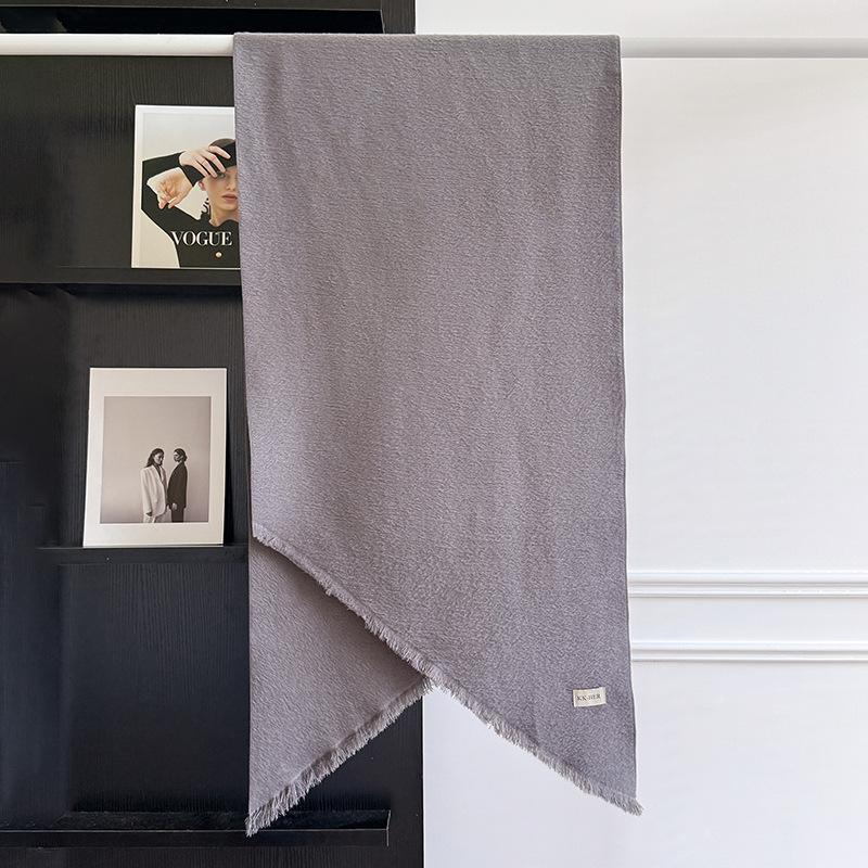 New Winter Cashmere Scarf For Women Soft Solid Color Tassel Shawl Wrap Thick Warm Blanket Echarpe Pashmina Female Scarves