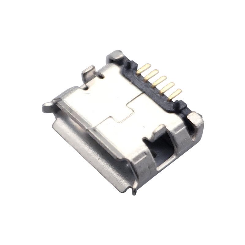 Micro USB Female Connector 2P/5P SMD Vertical Socket, Android Charging Port