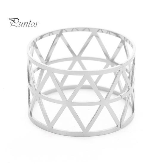 

Кольцо для салфеток с выемкой в виде ромба, украшение стола, многоразовые держатели для салфеток, деревенские свадебные вечеринки, праздничные обеденные акценты, держатели для салфеток серебряный