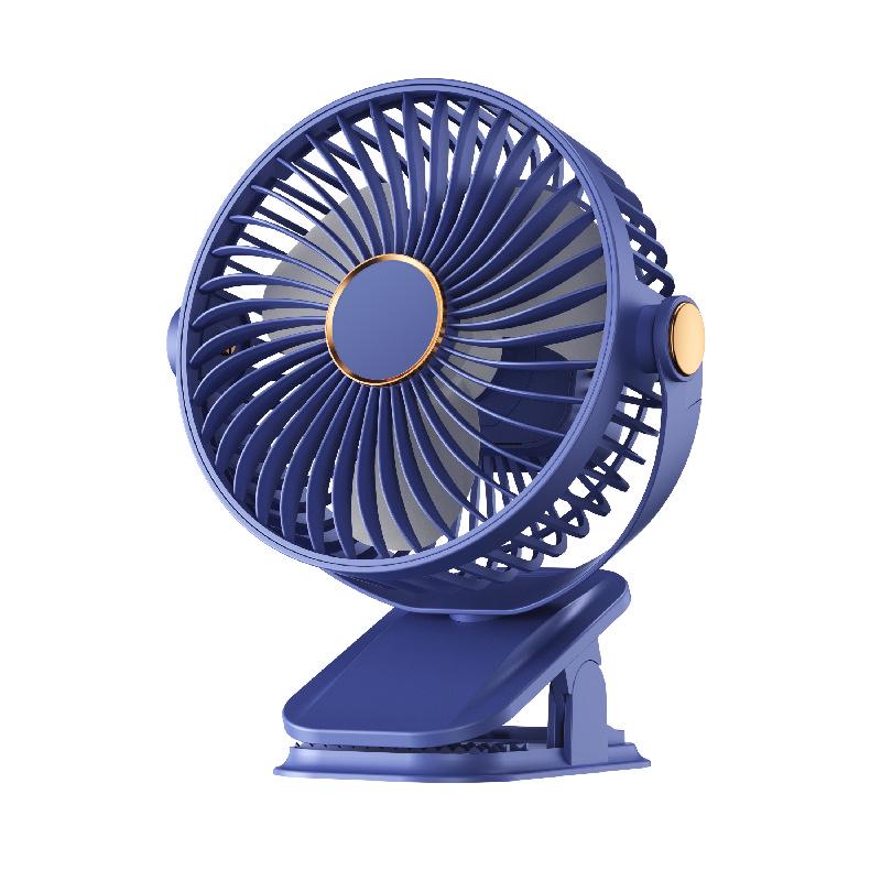 USB Rechargeable Silent Clip-on Desk Fan with Light for Dorms and Bedrooms
