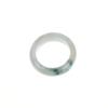 1 Pcs A Grade Jadeite Ring For Men And Women White Ice Type Finger Ring Simple Style Unisex Ring