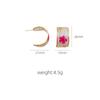 Transparent Resin Dried Flower Earrings for Women, Trendy C-shaped Floral Hoop Earrings, Perfect for Daily Wear