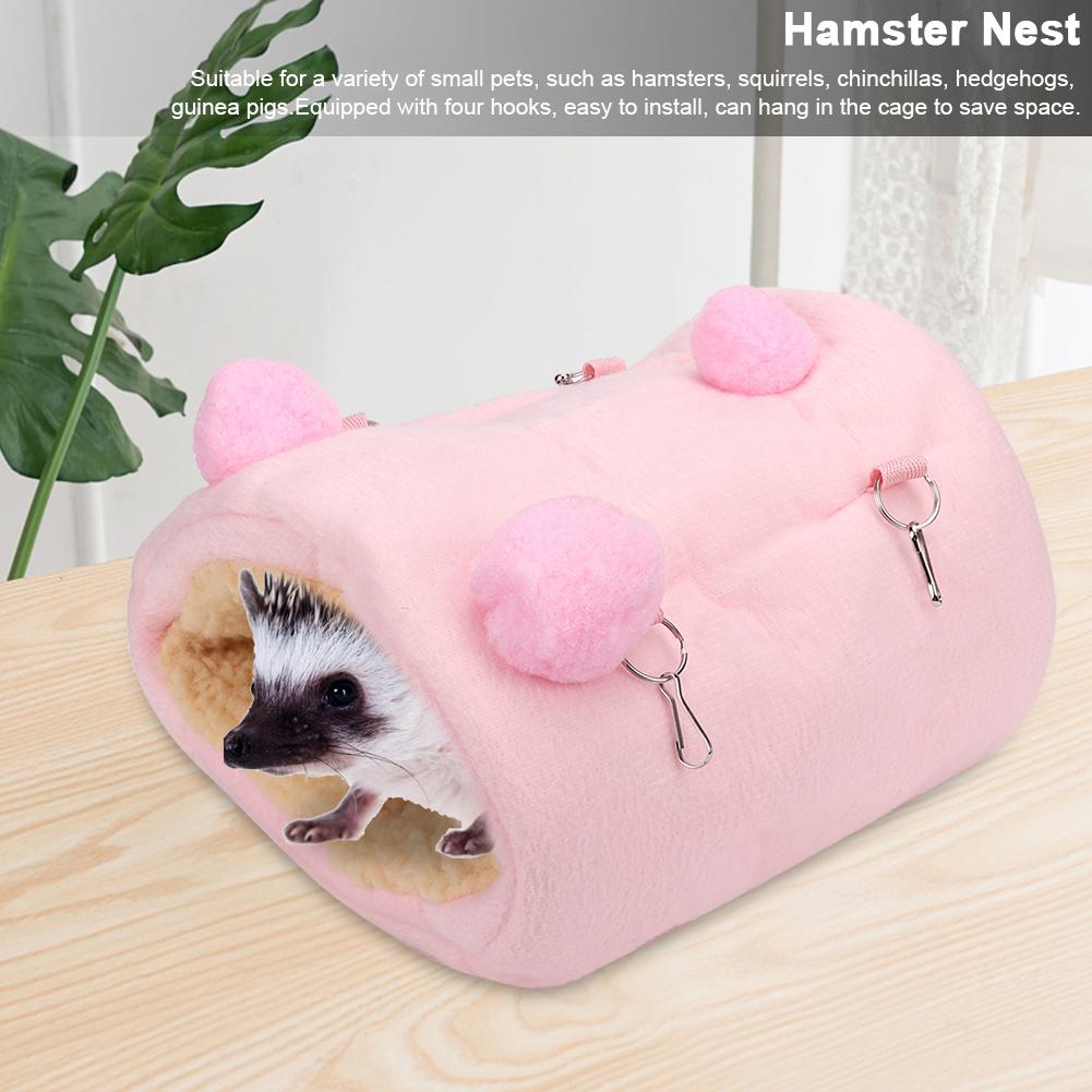 Flauschdickes Mini-Haustier Hamster Warme Hängematte Hängendes Schlafnest Haus Schaukelbett für Eichhörnchen Igel