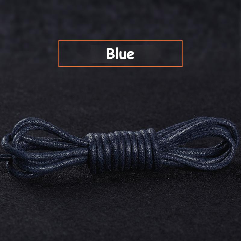 1Pair Cotton Waxed Shoelaces Round Oxford Shoe laces Boots Laces Waterproof Leather Shoelace Length 60/80/100/120/140/180cm