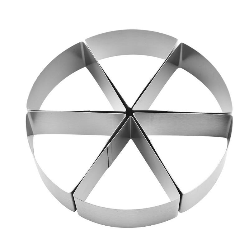 

Круглый тысячеслойный муссовый торт 6 равных ломтиков Нержавеющая сталь Форма для нарезки торта Разделитель Инструмент для выпечки Аксессуары для приготовления торта