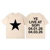 Rapper Kanye West Tour 2026 Merch T-shirt Unisex Moda Donna Hip Hop Manica Corta T-shirt Cotone Alta Qualità T-shirt Oversize