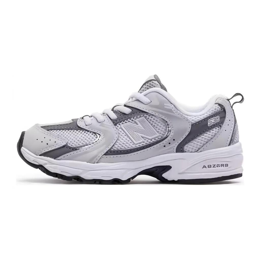 New Balance 530 Bungee Little Kid 'Grey Matter' (Unisex) Grey Matter / Silver Metallic Kids' Running Shoes PZ530CB
