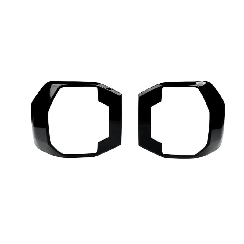 For Kia TASMAN 2025 2026 2PCS Black Carbon Fiber ABS Car Taillight Cover Trim Car Decorative Strips Accessories
