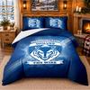 Printed 3Pcs Bedding Set Warrington Wolves Pattern Bed Sheet Pillowcase For Bedroom Decor