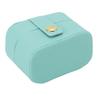Mini Ring Storage Box PU Leather Small Jewelry Box Organizer Small Travel Earring Case Blue