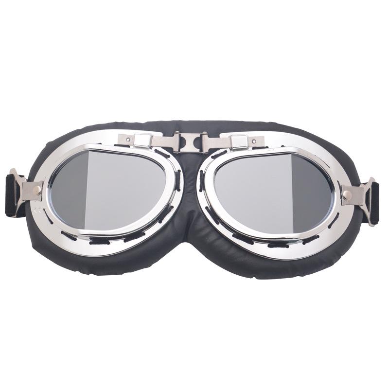 Retro Angled Harley-Style Windproof Motorcycle Goggles for Off-Road Riding