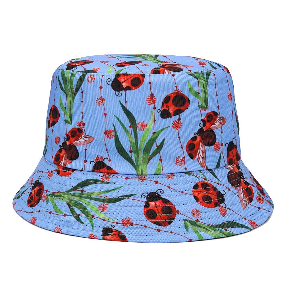 Summer Beach Sun Hat Packable Fisherman Cap Reversible Fisherman Bucket Hat Printed Adults