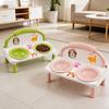 New Double Bowl Cat Feeder High-legged Easy Clean Pet Bowl Dog Bowl Pet Supplies