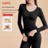GUJIN Women's V-Neck Slimming Thermal Underwear Set