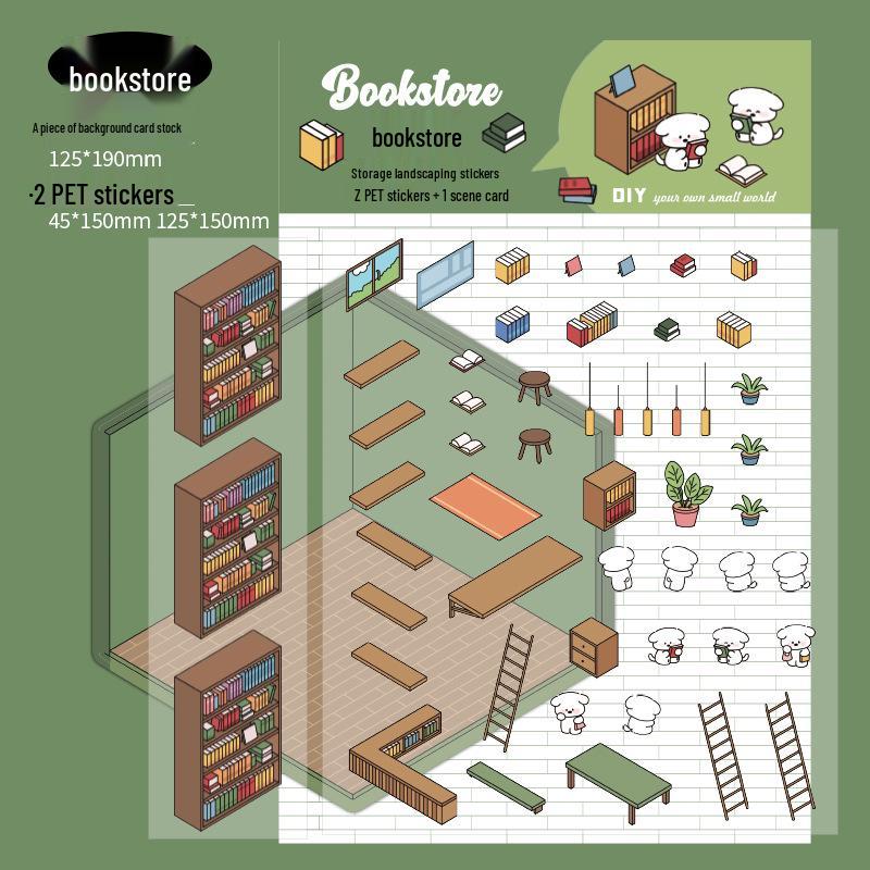 Mini DIY Kitchen Scenery Stickers: 2.5D PET Series for Journals