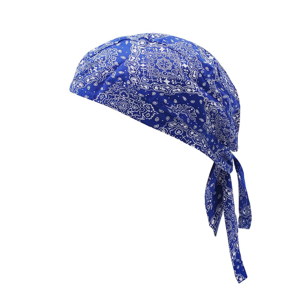 Trifong Bandana Cap Cotton Paisley Pirate Hat Quick Dry Sweat Wicking Breathable Summer UV Protection Doo Rag Inner Cap Bicycle Helmet Anti-UV