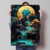 Golden Moon Waterfall Metal Poster Customized Wall Art Retro Vintage Tinplate Signs for Room Decorations Decoration Gaming Decor