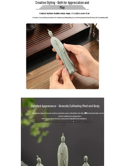 Qing Sha Shi Zen Kuzey Wei Budist Heykeli: Bonsai veya Mikro Peyzaj için Yaratıcı Taş Oymalı Süs.