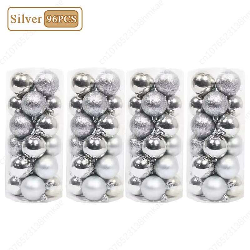 Christmas Tree Balls 3cm 24pcs Multicolor Ornaments Set Shatterproof Baubles Decoration for Xmas Tree Family Party Supplies